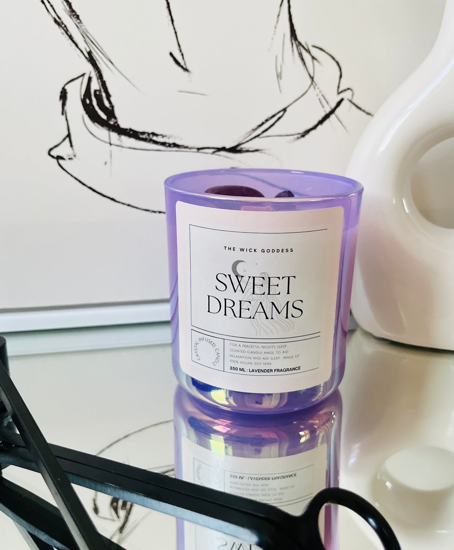 Sweet Dreams Crystal Candle- For a restful nights sleep
