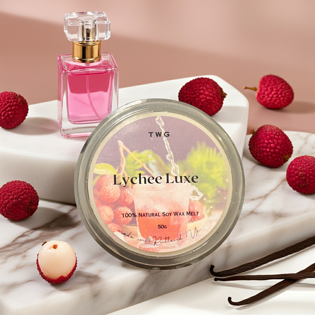 Wax melt with lychees
