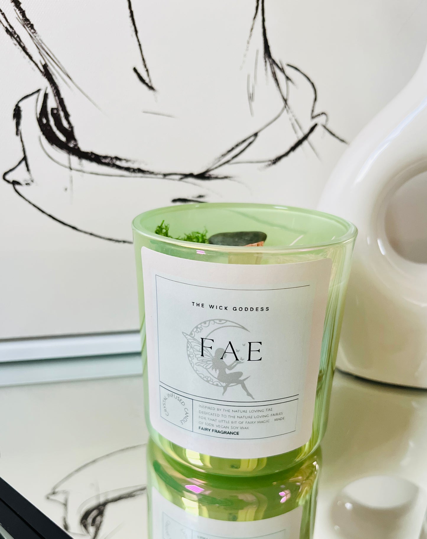 Fae Crystal Candle inspired by Nature Loving Fairies