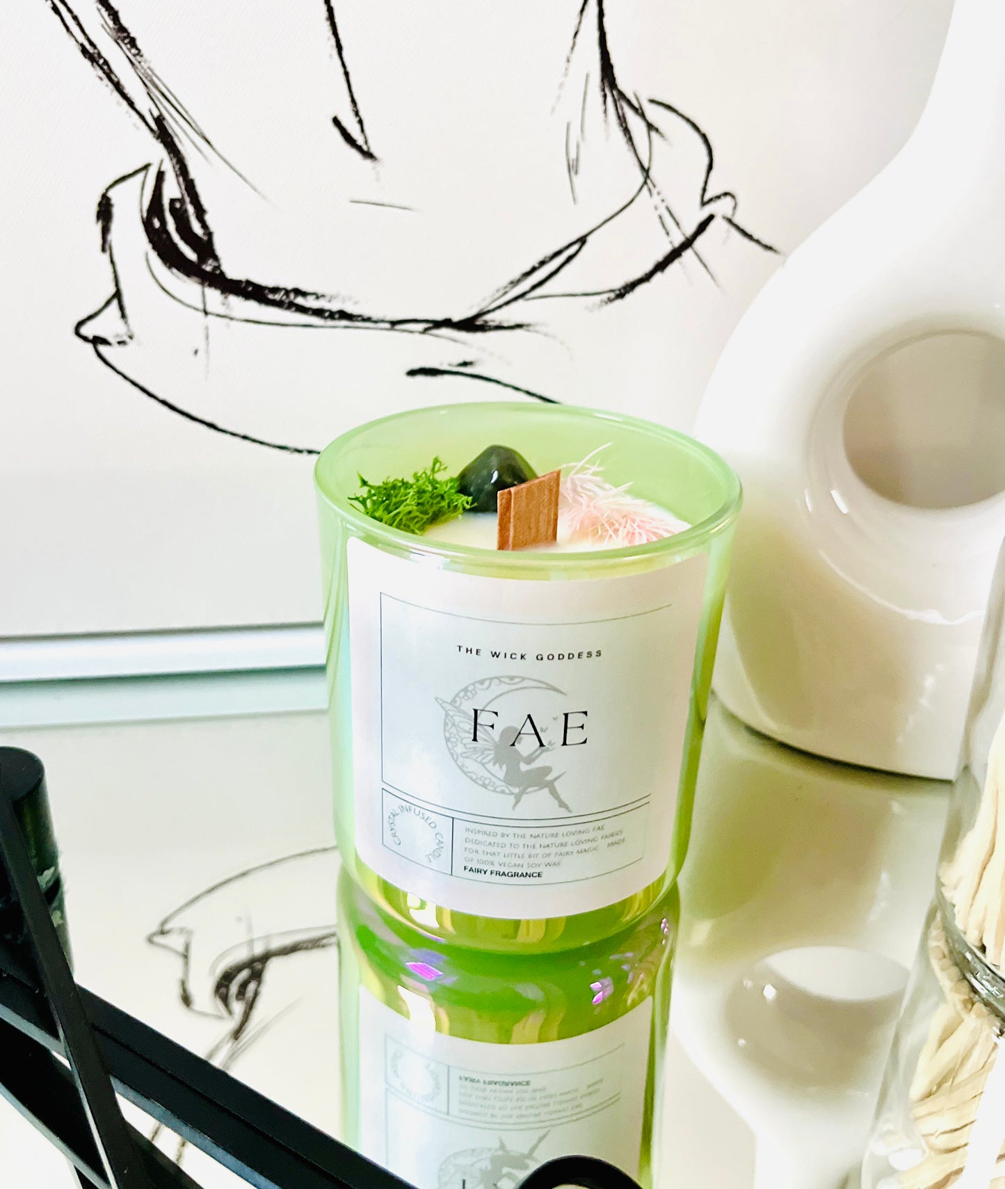 Fae Crystal Candle inspired by Nature Loving Fairies