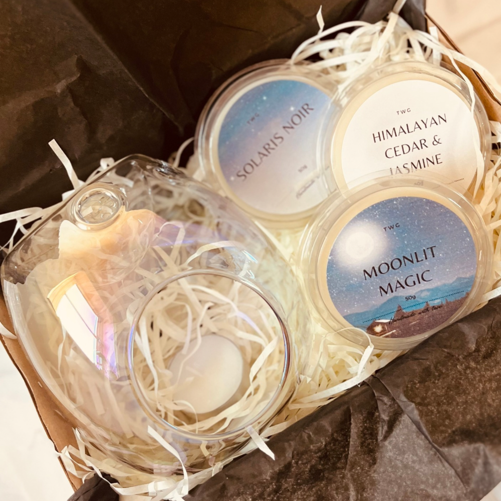 Pearlised Handblown Burner Gift Set