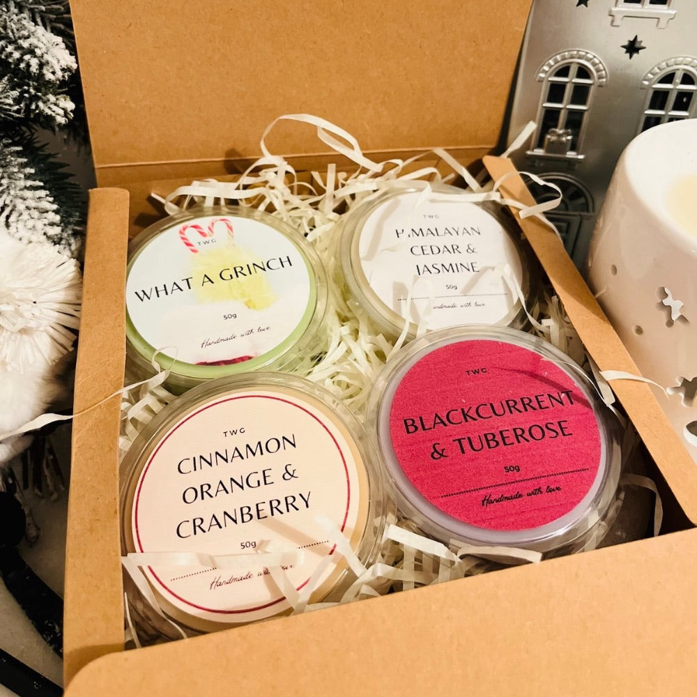 Wax Melt Mini Hamper Box in Christmas Scents