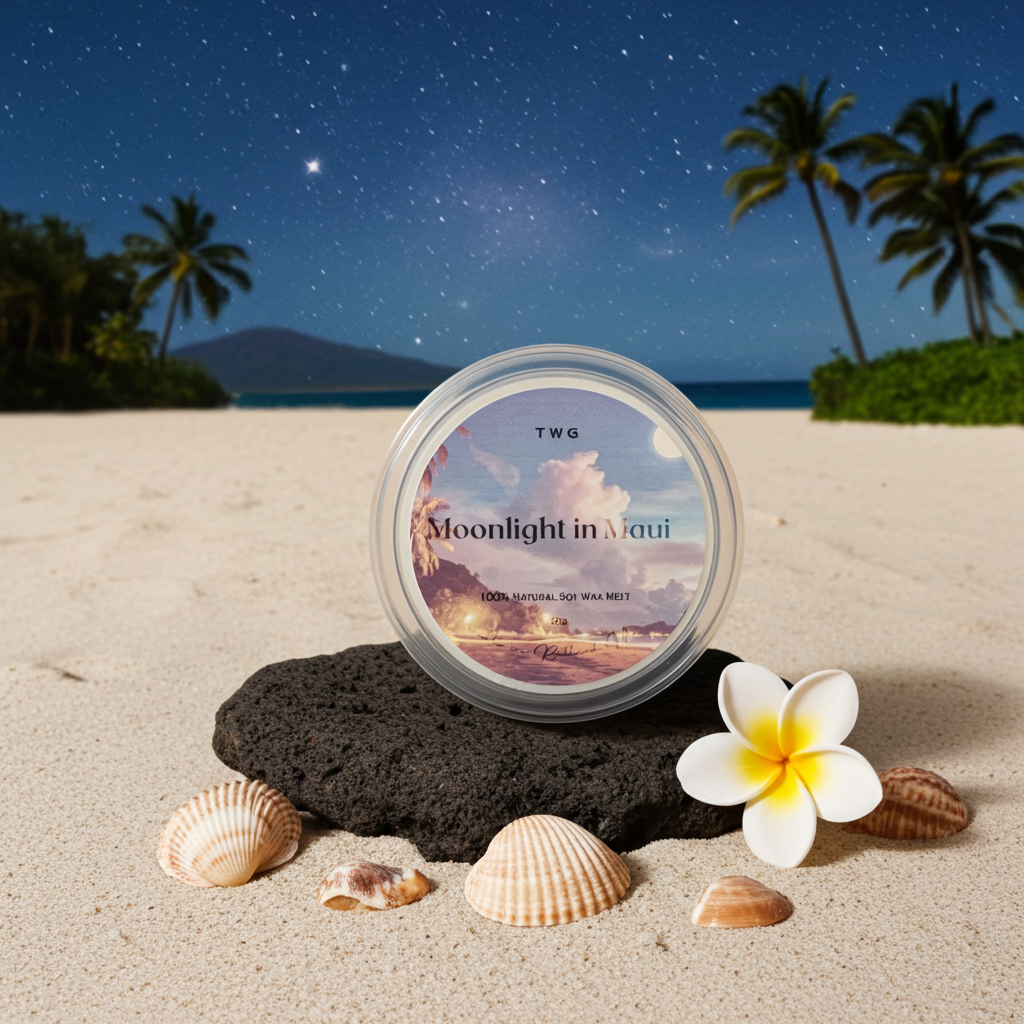 Wax melt in beach scence 