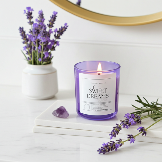 Sweet Dreams Crystal Candle- For a restful nights sleep